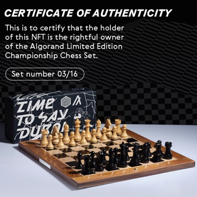 3/16 Algorand 2021 Chess Set